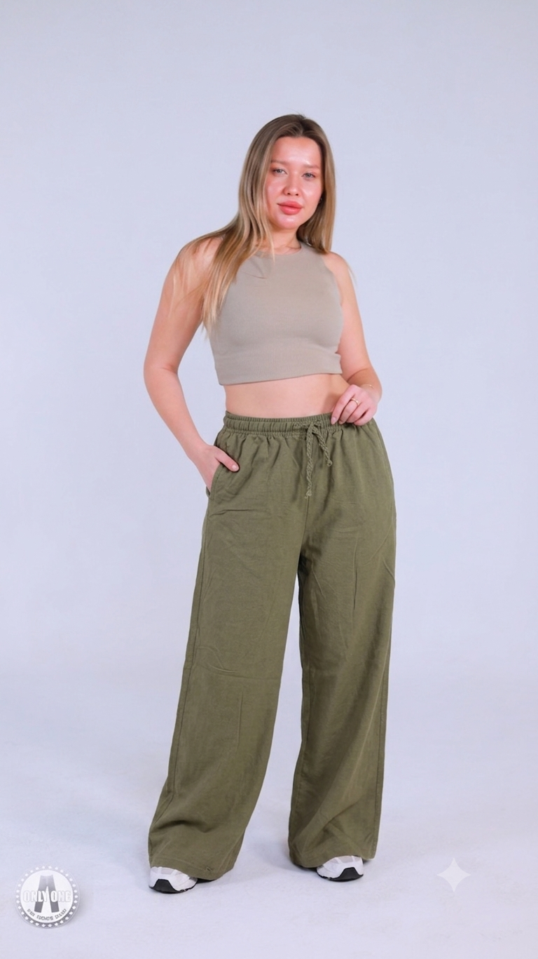 Linen pants wide leg