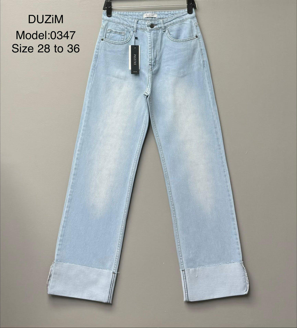 Premium Folded Up Wide Leg Jean