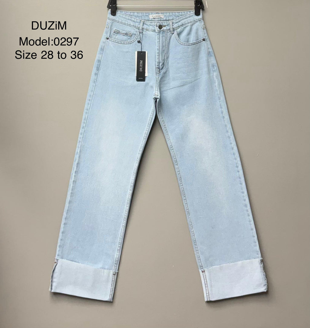 Premium Folded Up Wide Leg Jean