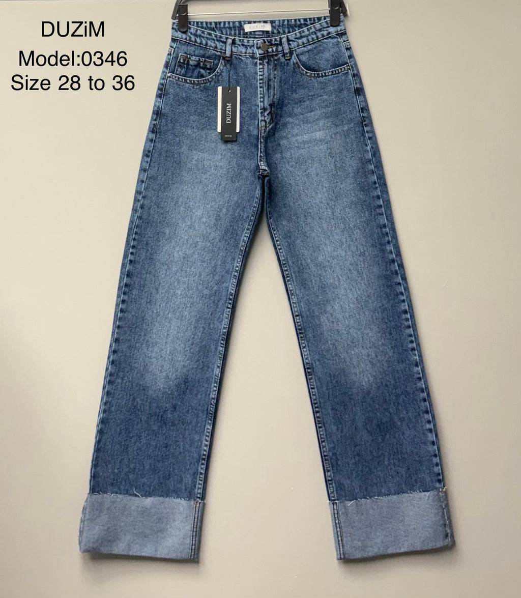 Premium Folded Up Wide Leg Jean