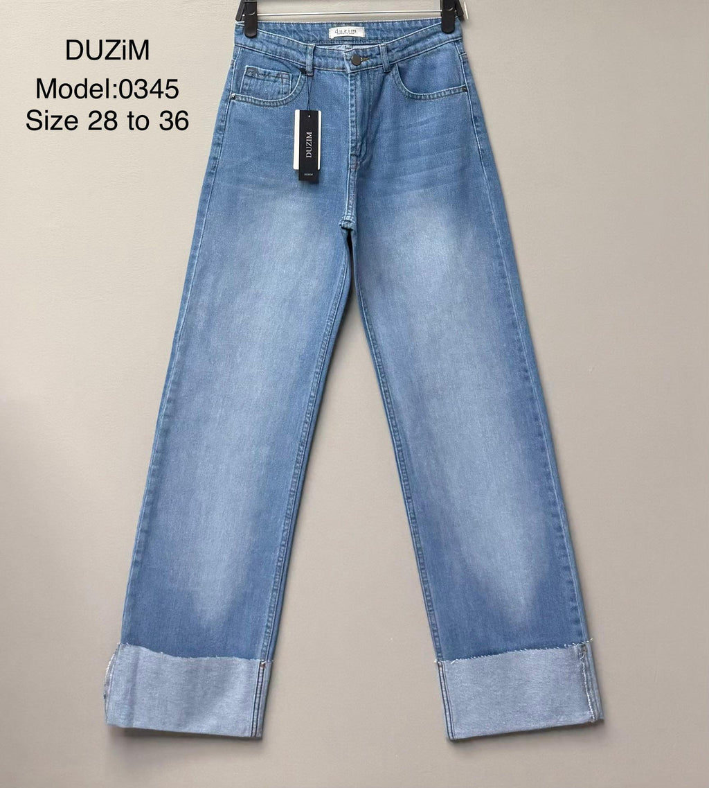 Premium Folded Up Wide Leg Jean