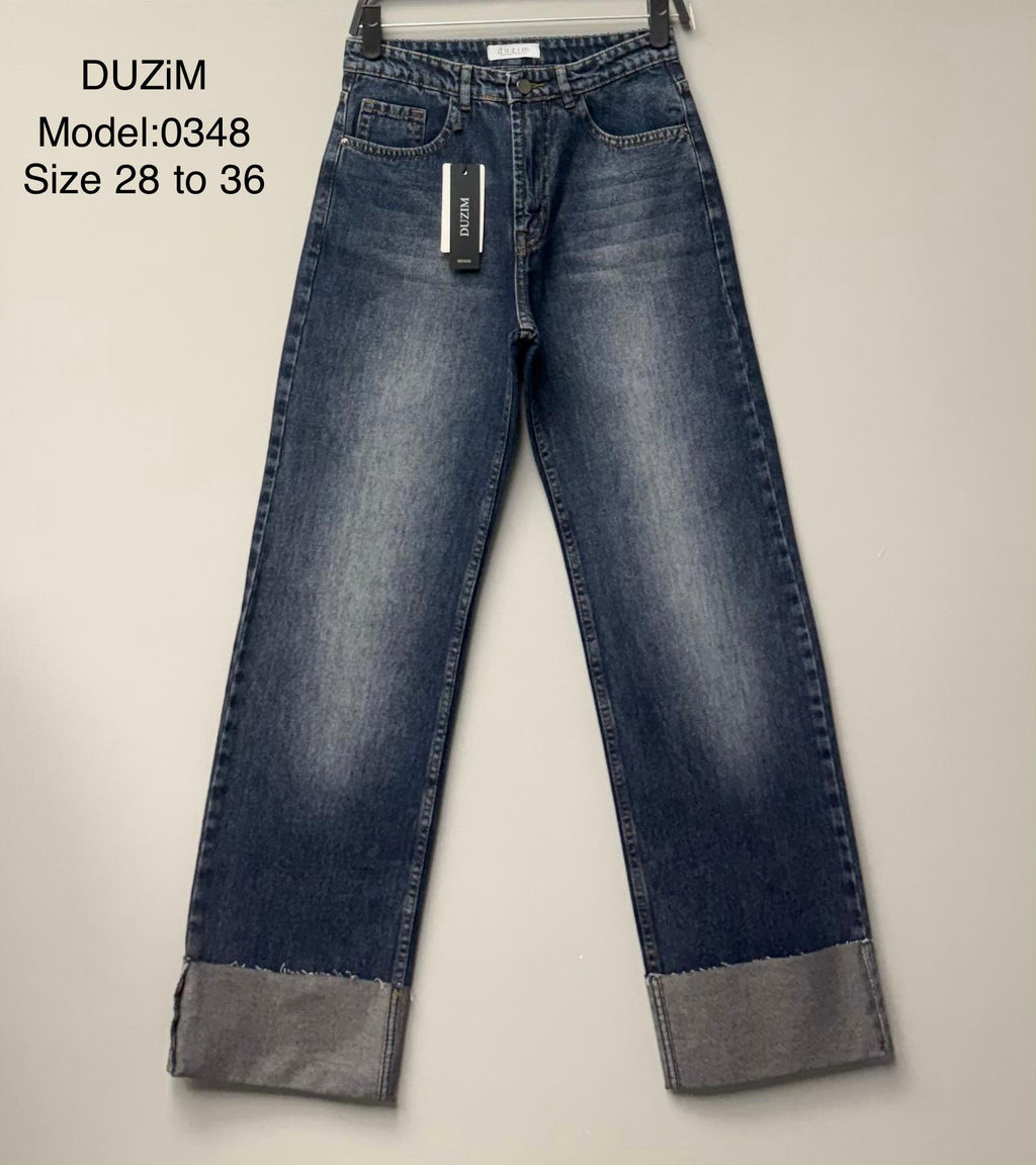 Premium Folded Up Wide Leg Jean
