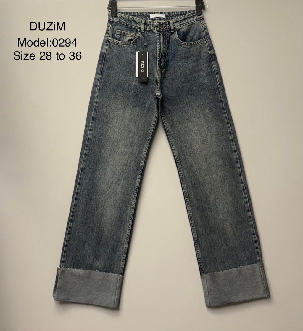 Premium Folded Up Wide Leg Jean